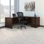 Bush Business Furniture Series C 72W L Shaped Desk with Mobile File Cabinet and High Back Multifunction Office Chair in Mocha Cherry