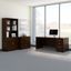 Bush Business Furniture Series C 72W Office Desk with Bookcase and File Cabinets in Mocha Cherry