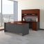 Bush Business Furniture Series C 72W U Shaped Desk with Hutch and Storage in Hansen Cherry