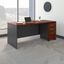 Bush Business Furniture Series C 72W x 30D Office Desk with Mobile File Cabinet in Hansen Cherry