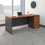 Bush Business Furniture Series C 72W x 30D Office Desk with Mobile File Cabinet in Natural Cherry