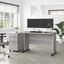 Bush Business Furniture Studio A 48W Computer Desk with 3 Drawer Mobile File Cabinet in Platinum Gray