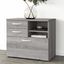 Bush Business Furniture Studio A Office Storage Cabinet with Drawers and Shelves in Platinum Gray