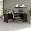 Bush Business Furniture Studio C 60W x 24D L Shaped Desk with 42W Return in Black Walnut