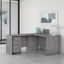 Bush Business Furniture Studio C 60W x 30D L Shaped Desk with Mobile File Cabinet and 42W Return in Platinum Gray