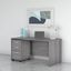Bush Business Furniture Studio C 60W x 30D Office Desk with Mobile File Cabinet in Platinum Gray