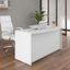 Bush Business Furniture Studio C 60W x 43D Left Hand L-Bow Desk Shell in White