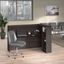 Bush Business Furniture Studio C 72W Reception Desk with Shelves in Storm Gray
