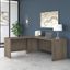 Bush Business Furniture Studio C 72W x 30D L Shaped Desk with 42W Return in Modern Hickory