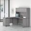 Bush Business Furniture Studio C 72W x 30D L Shaped Desk with Hutch, Mobile File Cabinet and 42W Return in Platinum Gray