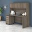 Bush Business Furniture Studio C 72W x 30D Office Desk with Hutch and Mobile File Cabinet in Modern Hickory