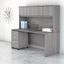 Bush Business Furniture Studio C 72W x 30D Office Desk with Hutch and Mobile File Cabinet in Platinum Gray