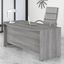 Bush Business Furniture Studio C 72W x 36D Bow Front Desk in Platinum Gray