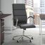 Bush Business Furniture Studio C High Back Leather Executive Office Chair in Dark Gray Stc031Dg