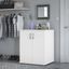 Bush Business Furniture Universal Closet Organizer with Doors and Shelves in White