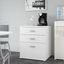 Bush Business Furniture Universal Floor Storage Cabinet With Drawers In White