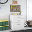 Bush Business Furniture Universal Garage Storage Cabinet with Drawers in White