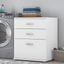 Bush Business Furniture Universal Laundry Room Storage Cabinet with Drawers in White