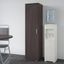 Bush Business Furniture Universal Tall Narrow Storage Cabinet With Door And Shelves In Storm Gray