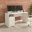 Bush Furniture Cabot 60W Computer Desk with Drawers in White