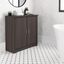 Bush Furniture Cabot Small Bathroom Storage Cabinet with Doors in Heather Gray