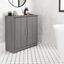 Bush Furniture Cabot Small Bathroom Storage Cabinet with Doors in Modern Gray