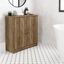 Bush Furniture Cabot Small Bathroom Storage Cabinet with Doors in Reclaimed Pine