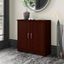 Bush Furniture Cabot Small Entryway Cabinet with Doors in Harvest Cherry