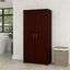 Bush Furniture Cabot Tall Bathroom Storage Cabinet with Doors in Harvest Cherry
