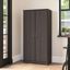 Bush Furniture Cabot Tall Kitchen Pantry Cabinet with Doors in Heather Gray