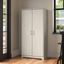 Bush Furniture Cabot Tall Kitchen Pantry Cabinet with Doors in Linen White Oak