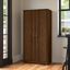 Bush Furniture Cabot Tall Kitchen Pantry Cabinet with Doors in Modern Walnut