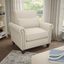 Bush Furniture Coventry Accent Chair with Arms in Cream Herringbone