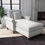 Bush Furniture Coventry Chaise Lounge with Arms in Light Gray Microsuede