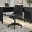 Bush Furniture Fairview Mid Back Tufted Office Chair in Black Leather