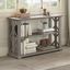 Bush Furniture Homestead Console Table with Shelves in Driftwood Gray