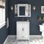 Bush Furniture Key West 24W Bathroom Vanity Sink with Mirror in White Ash