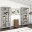 Bush Furniture Key West 5 Shelf Bookcase Set In Linen White Oak