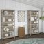 Bush Furniture Key West 5 Shelf Bookcase Set in Washed Gray