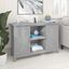 Bush Furniture Key West Accent Cabinet With Doors In Cape Cod Gray