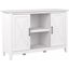Bush Furniture Key West Accent Cabinet With Doors In Pure White Oak