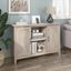 Bush Furniture Key West Accent Cabinet with Doors in Washed Gray