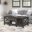 Bush Furniture Key West Coffee Table With Storage In Dark Gray Hickory