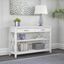 Bush Furniture Key West Console Table With Drawers And Shelves In Pure White Oak