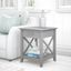 Bush Furniture Key West End Table With Storage In Cape Cod Gray