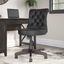 Bush Furniture Key West Mid Back Tufted Office Chair in Black Leather