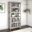 Bush Furniture Key West Tall 5 Shelf Bookcase In Linen White Oak