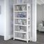 Bush Furniture Key West Tall 5 Shelf Bookcase In Pure White Oak