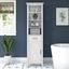 Bush Furniture Key West Tall Bathroom Storage Cabinet in White Ash