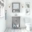 Bush Furniture Salinas 24W Bathroom Vanity Sink and Medicine Cabinet with Mirror in Cape Cod Gray